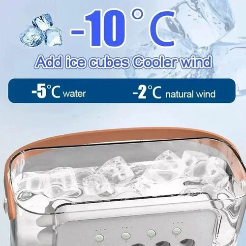 Mini Climatiseur 3-en-1 — Ventilateur + Humidificateur + Veilleuse LED | Rechargeable USB | CoolMove